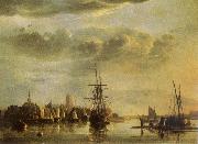 Aelbert Cuyp The Meuse by Dordrecht oil painting on canvas